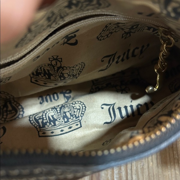 Juicy Couture Brown Shoulder Bag with Flower Accent - Picture 9 of 11